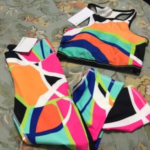 NWT Fabletics colorful set